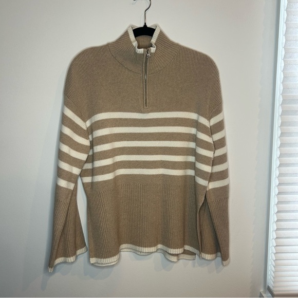 Rails Tessa Stripe wool and cotton quarter-zip pullover - Picture 13 of 13